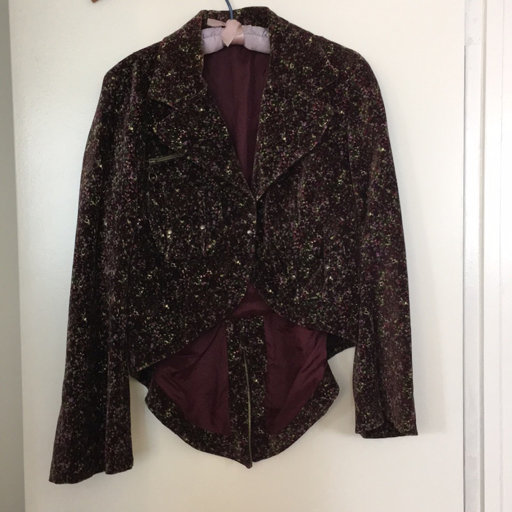 WILD Multicolored Velvet Blazer Jacket